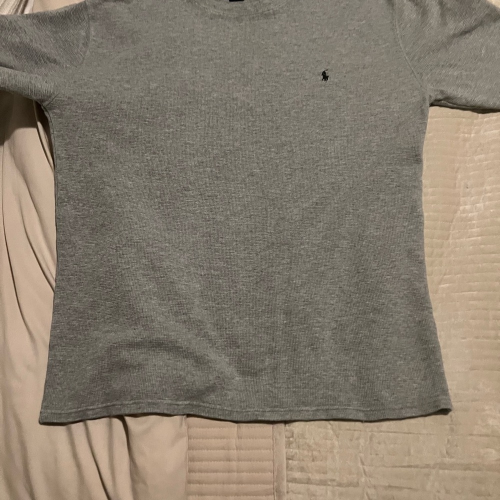 Polo by Ralph Lauren Heather Gray Thermal Shirt - Picture 3 of 14